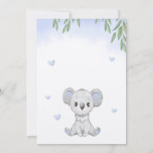 Carte de remerciements plat pour le baby shower. (Dos)