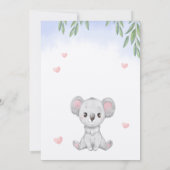 Carte de remerciements plat pour le baby shower. (Dos)