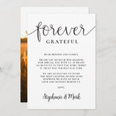 Carte de remerciements plat pour toujours Grateful (Devant / Derrière)