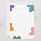 Carte de remerciements plat Rainbow Splash pour en (Dos)