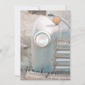 Carte de remerciements Plat Rustique Et Pickup Cou (Devant)