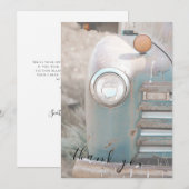 Carte de remerciements Plat Rustique Et Pickup Cou (Devant / Derrière)