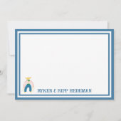 Carte de remerciements plat vintage Cowboy (Dos)