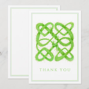 CARTE DE REMERCIEMENTS PLATE 5x7 GREEN CELTIC KNOT