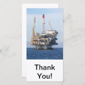 Carte De Remerciements Plate-forme pétrolière (Devant / Derrière)