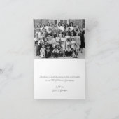 Carte De Remerciements Platinum 70th Anniversary ajoutez votre propre coe (Intérieur)