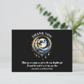 Carte De Remerciements Pleine lune céleste nuit étoilée élégante (Debout devant)