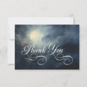Carte De Remerciements Pleine lune gothique foncé Mariage de nuit Sky (Devant)