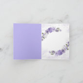 Carte De Remerciements Pliage Floral Violet (Intérieur)