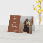 Carte de remerciements pliant Mariage photo en ter (Fleur jaune)