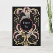 Carte de remerciements plié Art déco festif (Devant)