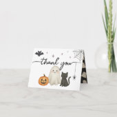 Carte de remerciements plié Baby shower Halloween (Devant)