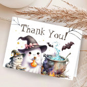 Carte de remerciements plié Baby shower Halloween
