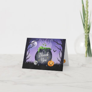 Carte de remerciements plié Baby shower Halloween