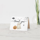 Carte de remerciements plié Baby shower Halloween (Devant)
