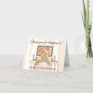 Carte de remerciements plié de Baby shower virtuel