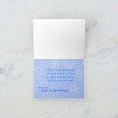Carte de remerciements plié de Mariage de flocon d (Intérieur)