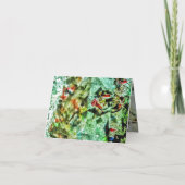 Carte de remerciements plié double blanc abstrait (Dos)