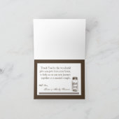 Carte de remerciements plié Mason Jar Pays Rustiqu (Intérieur)