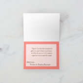 Carte de remerciements plié moderne Chevron Grille (Intérieur)