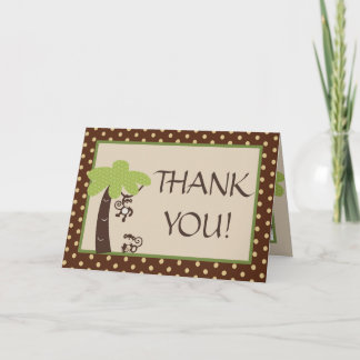 Carte de remerciements plié pour le singe moyen