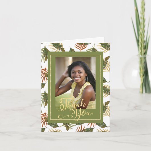 Carte de remerciements plié pour les diplômes afro (Devant)