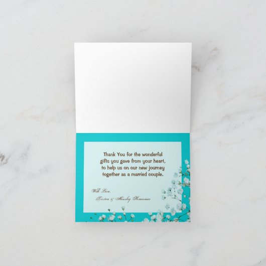 Carte de remerciements plié Printemps bébé souffle (Intérieur)