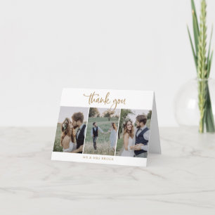 Carte de remerciements plié Rustique Gold 3 Modèle