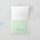 Carte de remerciements plié vert et orchidée (Intérieur)