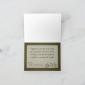 Carte de remerciements plié Whimsical Brown Double (Intérieur)