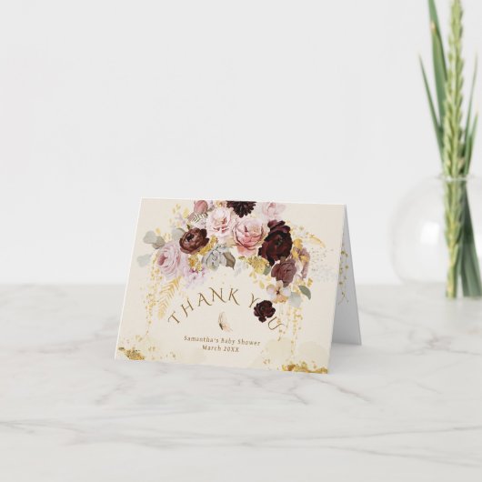 Carte de remerciements pliée (Devant)