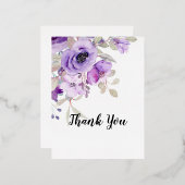 Carte de remerciements pliée (Recto/Verso)