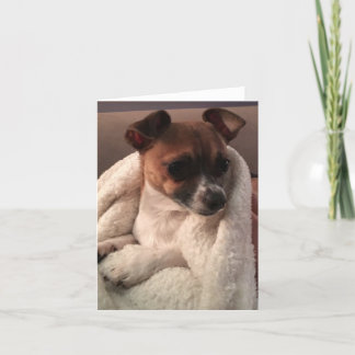 Carte de remerciements pliée