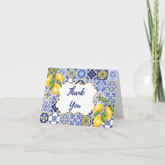 Carte de remerciements pliée (Devant)