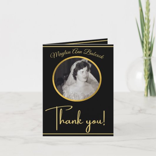 Carte de remerciements pliée (Devant)