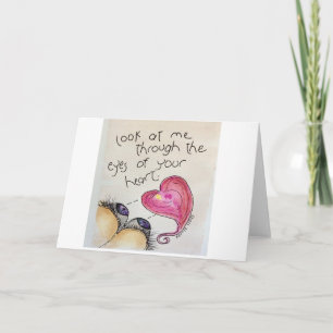 Carte de remerciements pliée