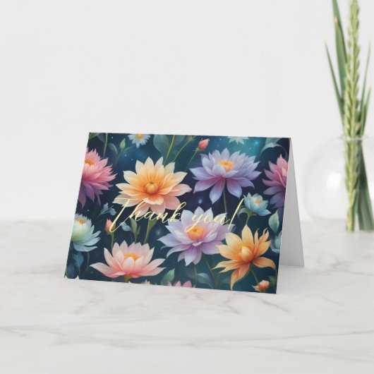 Carte de remerciements pliée (Devant)