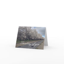 Carte de remerciements pliée