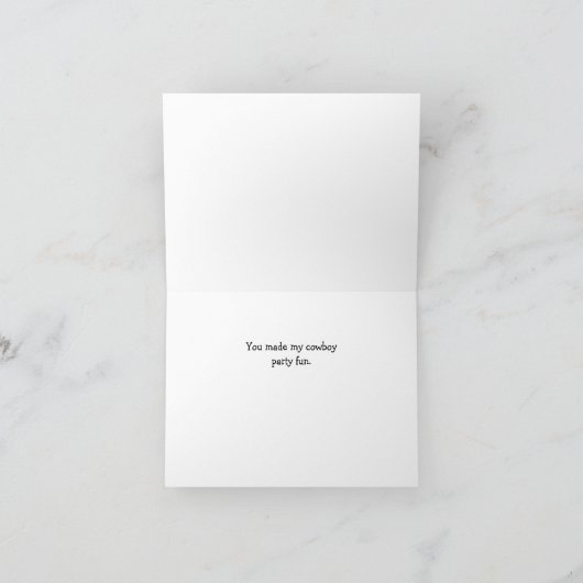 Carte de remerciements pliée (Intérieur)