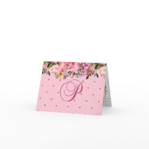 Carte de remerciements pliée