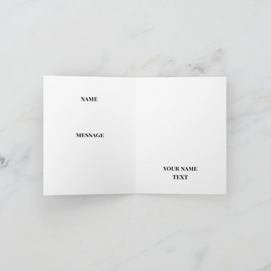 Carte de remerciements pliée (Intérieur)