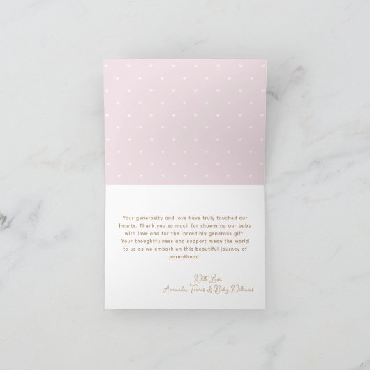 Carte de remerciements pliée (Intérieur)