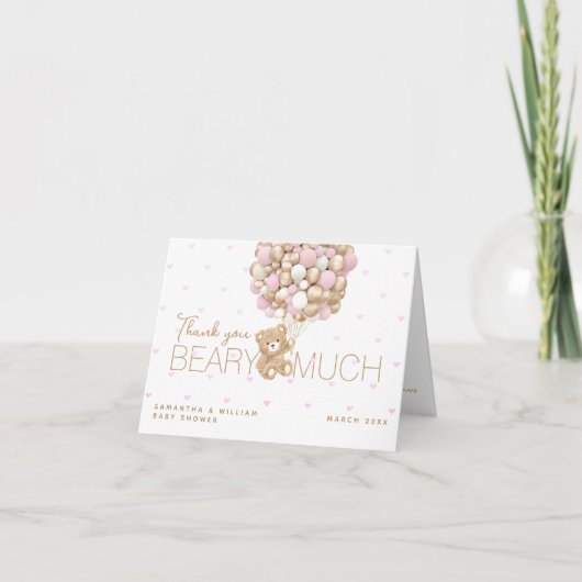 Carte de remerciements pliée (Devant)