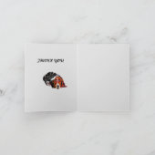 Carte de remerciements pliée : Basset Hound (Intérieur)