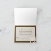 Carte de remerciements pliée Burlap Pays de dentel (Intérieur)