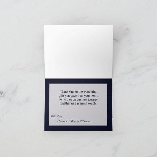 Carte de remerciements pliée Chêne Chaîne Lumière (Intérieur)