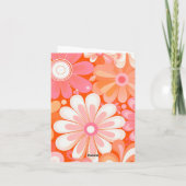 Carte de remerciements pliée en arc rose rétro (Dos)