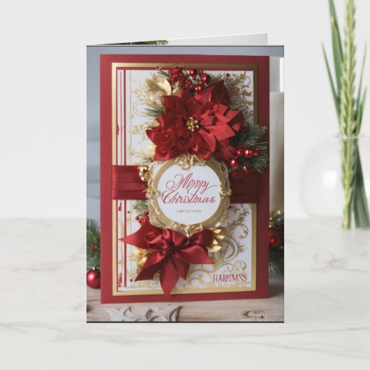 Carte de remerciements pliée Noël (Devant)