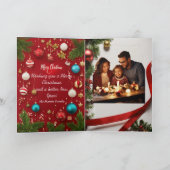 Carte de remerciements pliée Noël (Intérieur)