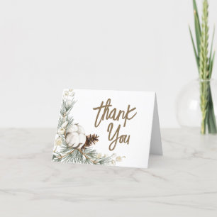 Carte de remerciements pliée Pinecone